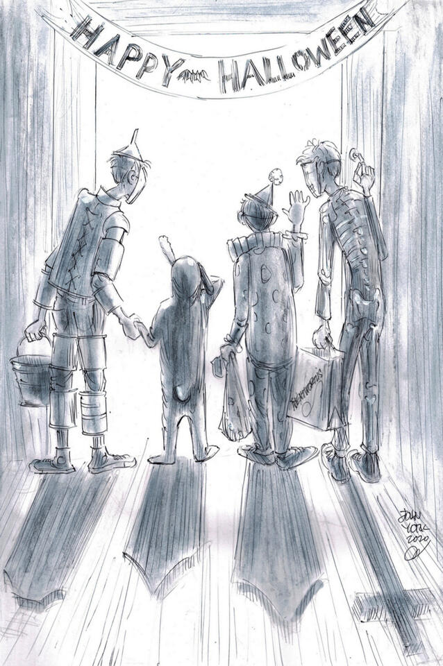 The Guests illustration by John Randall York